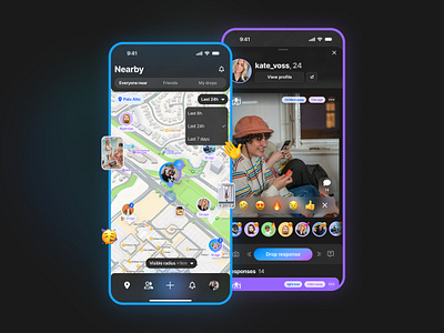 Droppy - meet, nearby, friends. New social network app branding dating debut design feed friends location logo meet mobile network online social ui ux