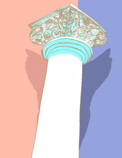 Shadowed Column abstract color colorful design illustration pastels procreate