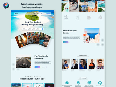 Travel Agency Website landing Page agency animation booking branding figma graphic design graphicdesign holiday hotel illustration luxary minimalwebsite motion graphics professional travel trip typography ui ux website