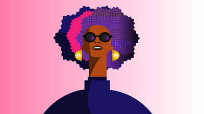 Afro pop app graphic design ill illustration logo vector