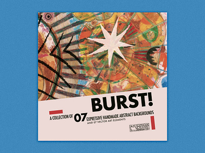 BURST! abstract art branding constellations digital product mid century modern product stars
