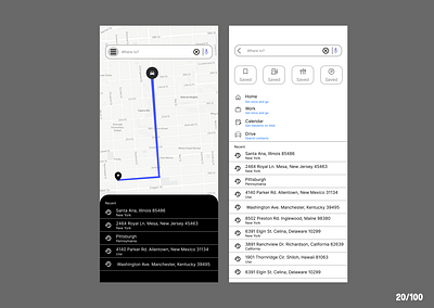 Location Tracker - Daily UI - Challenge #020 figma graphic design location tracker ui ux