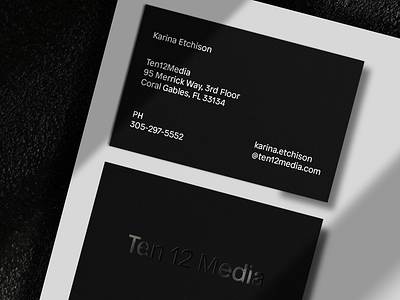 Ten 12 Media branding graphic design logo miami print print design stationery stationery design