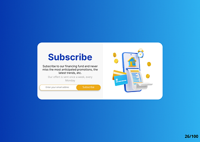 Subscribe - Daily UI - Challenge #026 figma graphic design subscribe ui ux