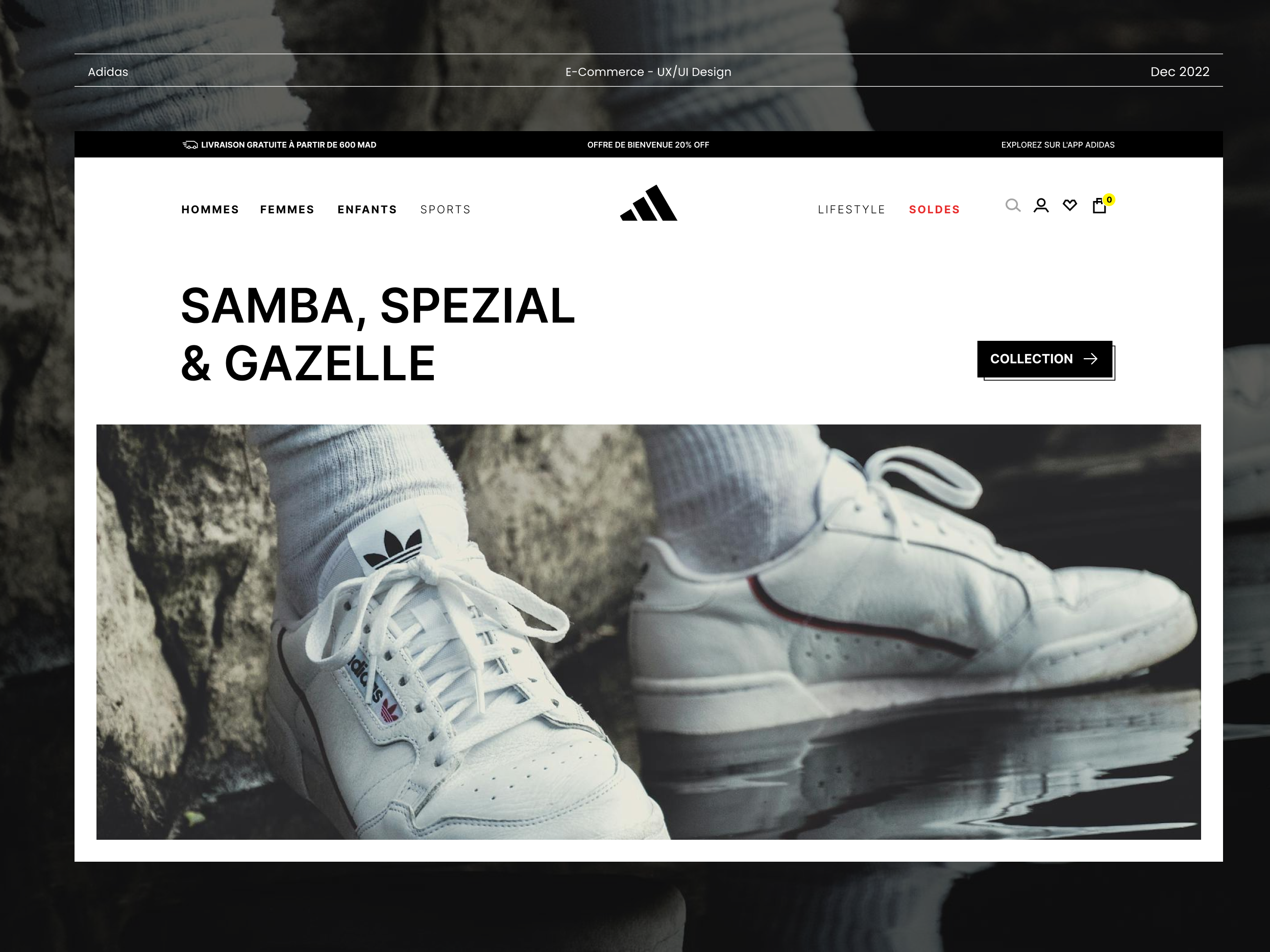 Adidas E-commerce Website adidas animation brand challenge ecommerce figma landing page motion graphics portfolio saas shoes ui ux web design