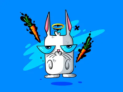 grumpy rabbit branding graphic design