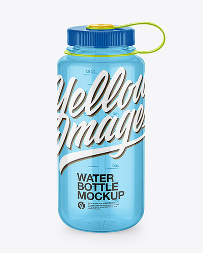 Download PSD Glossy Transparent Water Bottle Mockup mockup kit