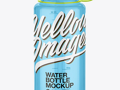 Download PSD Glossy Transparent Water Bottle Mockup mockup kit