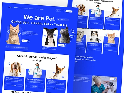 Pet Clinical Web design caringforpet clinic mediacl medical pet medical treatment userexperiance userfriendly weblandingpage website