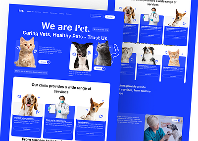 Pet Clinical Web design caringforpet clinic mediacl medical pet medical treatment userexperiance userfriendly weblandingpage website