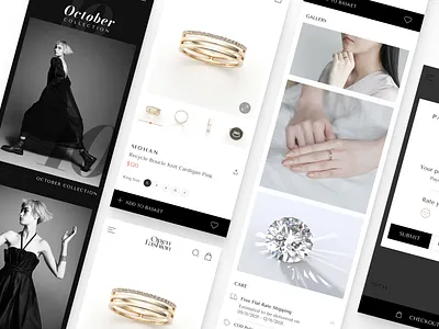 Jewellery App design attractive design branding ecommerce interactive design jewellery purchasing website design selling websit simple design webdesign