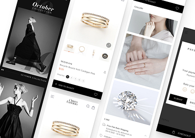 Jewellery App design attractive design branding ecommerce interactive design jewellery purchasing website design selling websit simple design webdesign