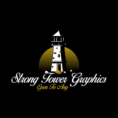 "Strong Tower: Fortifying Your Stories" branding graphic design logo