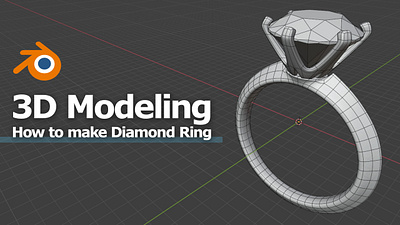 How to make diamond ring 3D model in Blender 3d 3d modeling b3d blender cgian tutorial