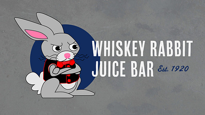 Whiskey Rabbit Juice Bar animation graphic design illustration illustrator