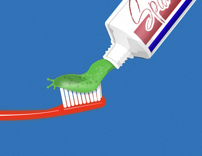 Mmmm... Spawn! doodle illustration noise shunte88 slug spawn toothpaste vector