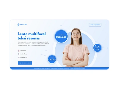 Lenscope design figma ladingpage minimal ui ux website