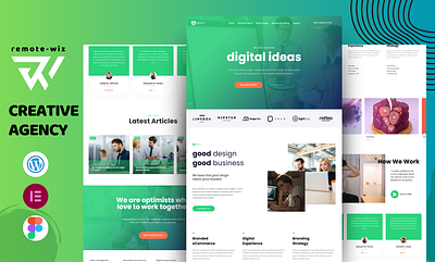 Case Study - Agency (Creative Designer Agency Website) branding elementorprp figma landingpage website design wordpress