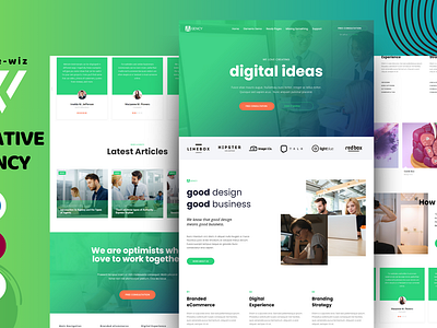 Case Study - Agency (Creative Designer Agency Website) branding elementorprp figma landingpage website design wordpress