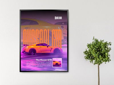 Nissan GTR Poster Design automotivepsoter carposter carwallpaper design grahpicdesign illustration poster posterdesign sportscarposter
