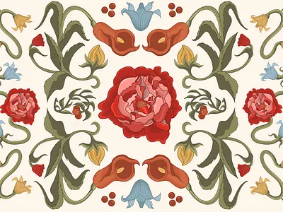 Art Nouveau Pattern Swatch illustration pattern procreate