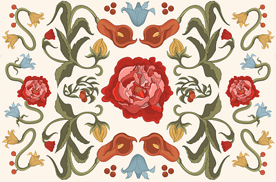 Art Nouveau Pattern Swatch illustration pattern procreate