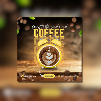 Coffee Shop Social Media Design adsdesign graphic design posterdesign socialmediadesign
