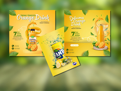 Summer Drinks Poster Design design grahpicdesign graphic design poster design social media post