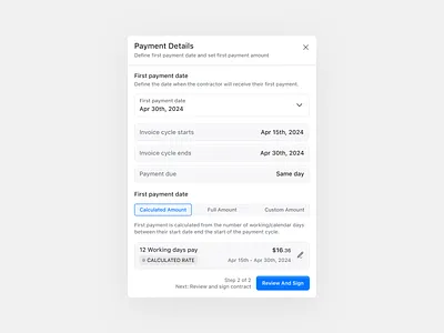 Payment Details modal b2b crm dashboard hrm input field lms menu minimal modal modals saas ui ui design user interface ux