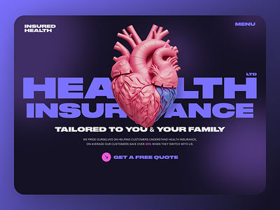 Insured Health branding color design flat ui vector web