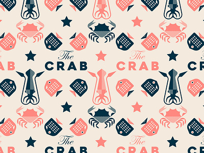 The Crab - fish & Seafood design diseño de logo diseño plano illustration logo logo logodesign design logodesign design brand marca tipografía