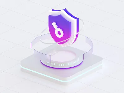 权限钥匙 3d animation ui