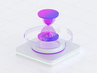 请等待时间 3d animation ui