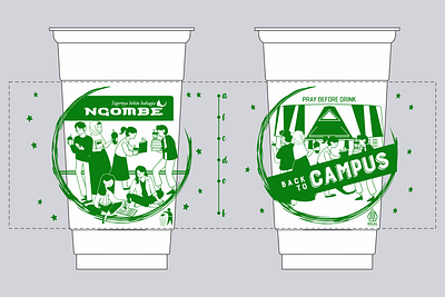 Doodle Design for cup : Ngombe branding logo