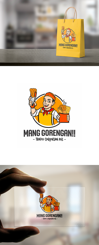 Playfull logo for Mang Gorengan branding graphic design logo