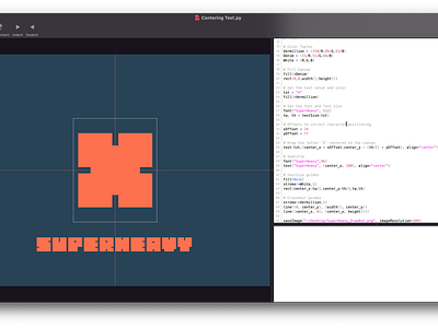 Centering Text in DrawBot animation automation code design drawbot graphic design python scripting typography vector