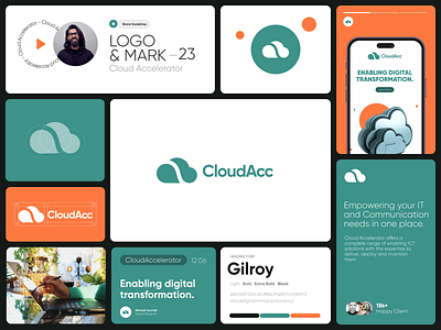 CloudAcc Branding 3d brand branding graphic design logo motion graphics new trend