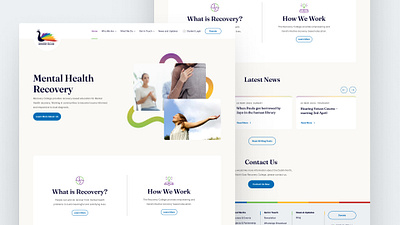 Recovery College Redesign design gradient mental health recovery ui uidesign