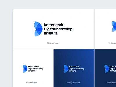 Kathmandu digital marketing institute, Brand Identity Design blue logo brand identity design branding kathmandu logo concepts logo design minimal nepal