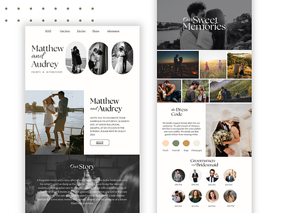 Wedding Invitation Website Template - Single Page canva design editable invitation knot template ui ux web website wedding