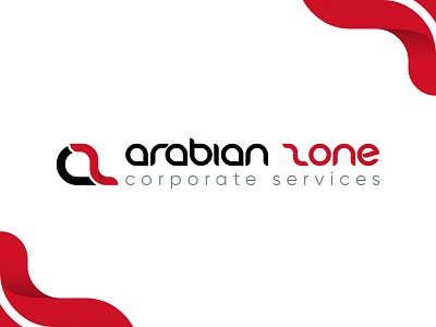 Arabian Zone - Logo abu dhabi black brand brand icon brand identity branding business setups calicut codeappan corporate services logo logo creation logo design red uae vector