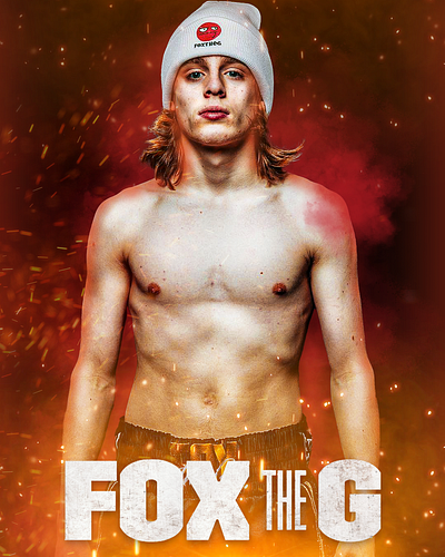 fox the g - boxing poster boxing graphic design poster