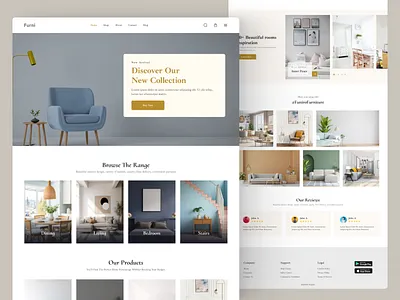 Furniture Ecommerce Store Website chair design e commerce furniture website ecommerce furniture furniture store homedecor interior landing page minimal modern design seat shopify sofa startup store ui design ui ux web webdesign