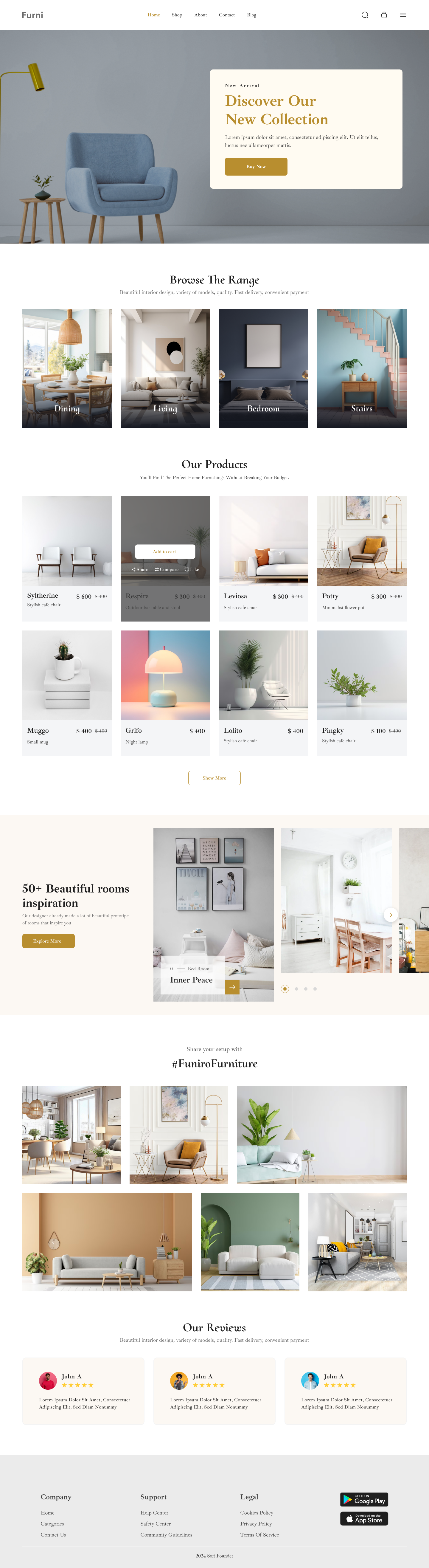 Example of E Commerce Website Design (Full Website)