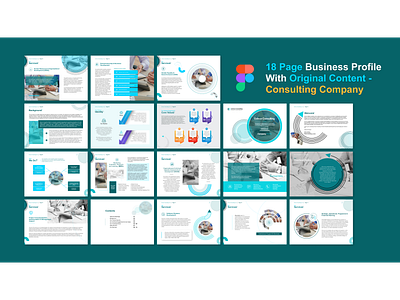 A4 Size Bi-fold 18-page Company Profile for Consulting Firm 📂💼 a4 adobe bi fold booklet brochure business profile company profile content design downloadable figma figma file freelancer graphic asset indesign jafarnoyon pdf magnet presentation proposal social media tri fold