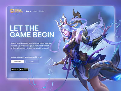 Game Landing Page Design animation branding graphic design logo