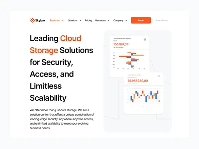 Skybox - SaaS Website app branding design figma graphic design landingpage saas ui uikit ux web website