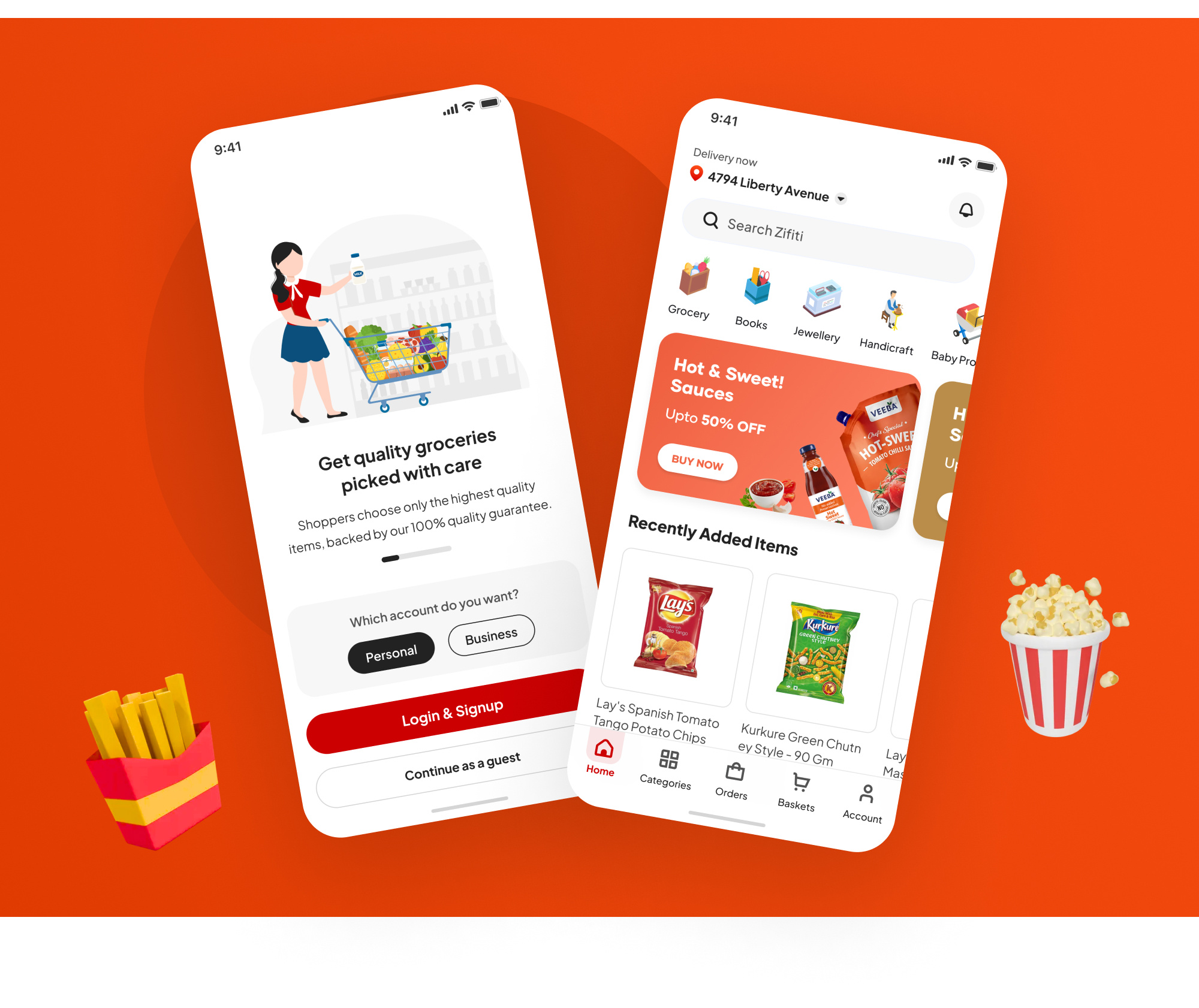 FreshMartGrocery APP android app grocery ios shopping user experience user interface