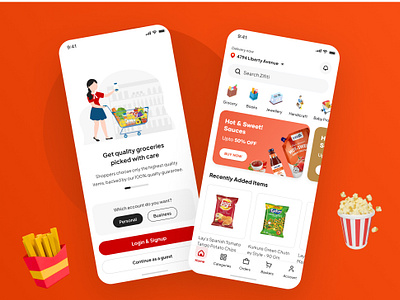 FreshMartGrocery APP android app grocery ios shopping user experience user interface