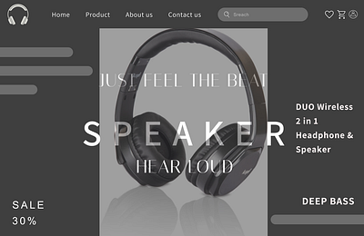 Speaker Website home page Design ui